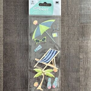 💞 New Jolee’s Sunbathing Dimensional Scrapbook Craft Stickers